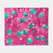 Smaragdtropfen Fleecedecke (Vorderseite (Horizontal))