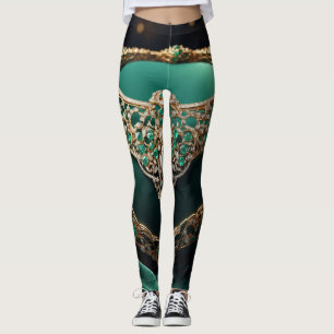 Smaragdverzauberung: Eine Vision von Regalopulenz Leggings