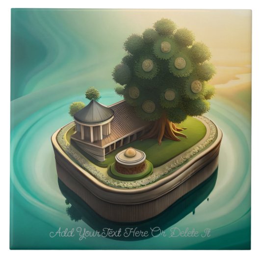 Smaragdverzauberung - traumhafte Zuhause, Baum des Fliese (Vorderseite)