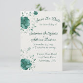 Smaragdvine-Hochzeit Save The Date (Stehend Vorderseite)