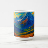 Smaragdwald-Aquarell-Leinwand Kaffeetasse (Mittel)