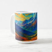 Smaragdwald-Aquarell-Leinwand Kaffeetasse (Vorderseite Links)
