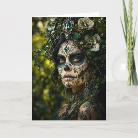 Smaragdwald Calavera – Grüne Botanik Karte (Vorderseite)