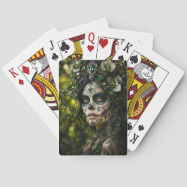 Smaragdwald-Calavera – Grüne Botanik Spielkarten