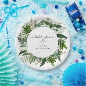 Smaragdwaldlaub der Brautparty-Party-Farn-| Pappteller (Party)