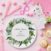 Smaragdwaldlaub der Brautparty-Party-Farn-| Pappteller (Party)