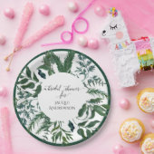 Smaragdwaldlaub des Brautparty-Party-Dekor-| Pappteller (Party)