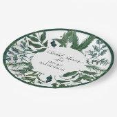 Smaragdwaldlaub des Brautparty-Party-Dekor-| Pappteller (Schrägansicht)