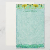 Smaragdwasser - Kunst Nouveau Briefpapier (Vorne/Hinten)