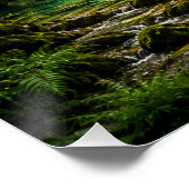Smaragdwasserfall-Paradies Poster (Ecke)