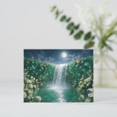 Smaragdwasserfall Postkarte (Stehend Vorderseite)