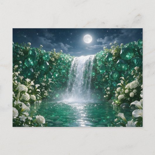 Smaragdwasserfall Postkarte (Vorderseite)