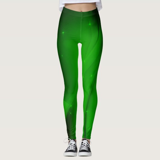 Smaragdwelle Leggings (Vorderseite)