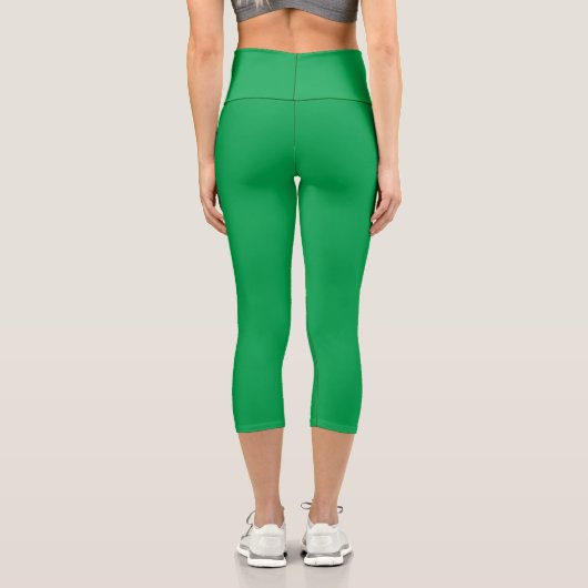 Smaraggrün capri leggings (Rückseite)