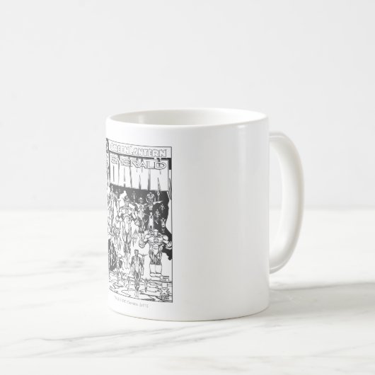 Smarald Dawn Cover, Schwarz und Weiß Kaffeetasse (VorderseiteRechts)