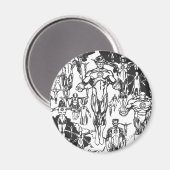 Smarald Dawn Cover, Schwarz und Weiß Magnet (Vorderseite/Rückseite)