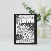 Smarald Dawn Cover, Schwarz und Weiß Postkarte (Stehend Vorderseite)