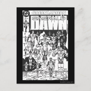 Smarald Dawn Cover, Schwarz und Weiß Postkarte