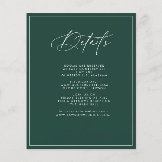 Smarald Details Card (Vorderseite)