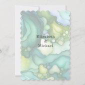 Smarald Dream: Moderner Hochzeitstil Einladung (Rückseite)