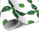 Smarald Gemstone Art, grün Geschenkpapier (Rolleneckpunkt)