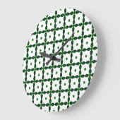 Smarald Gemstone Art, grün Große Wanduhr (Winkel)