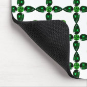 Smarald Gemstone Art, grün Mousepad (Ecke)