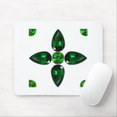 Smarald Gemstone Art, grün Mousepad (Mit Mouse)