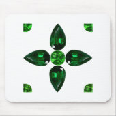 Smarald Gemstone Art, grün Mousepad (Vorne)