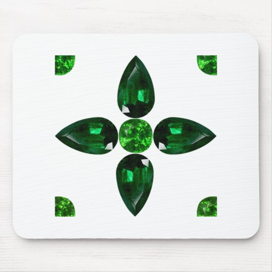 Smarald Gemstone Art, grün Mousepad (Vorne)
