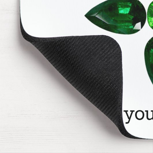 Smarald Gemstone Art, grün Mousepad (Ecke)