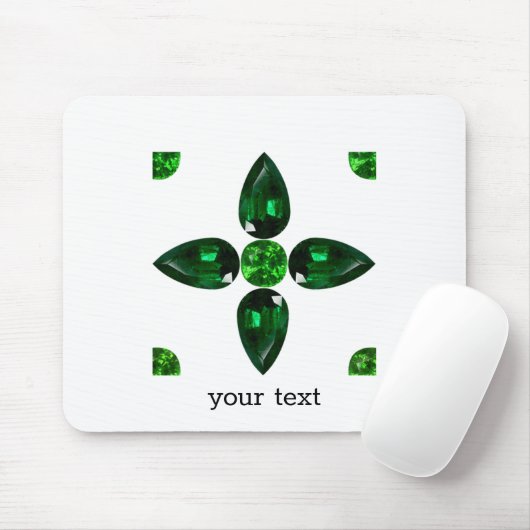 Smarald Gemstone Art, grün Mousepad (Mit Mouse)