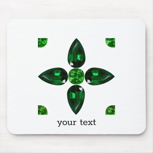 Smarald Gemstone Art, grün Mousepad (Vorne)