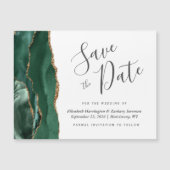 Smarald Green Agate Magnetic Wedding speichern das Magnetkarte (Vorderseite)