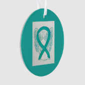 Smarald Green Awareness Ribbon Angel Ornamente (Vorderseite)