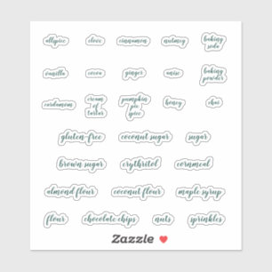 Smarald Green Baking Labels