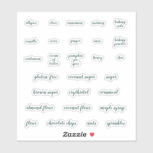 Smarald Green Baking Labels (Blatt)