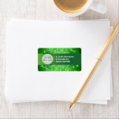 Smarald Green Bokeh 30-jähriges Adress-Label Adressaufkleber (Insitu)