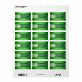 Smarald Green Bokeh 30-jähriges Adress-Label Adressaufkleber (Vorne)