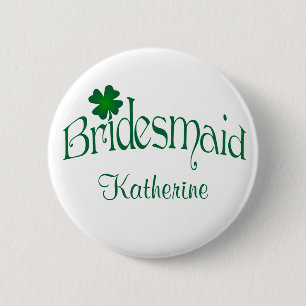 Smarald Green, Bridesmaid-Schaltfläche für weißes Button