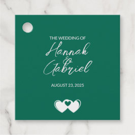 Smarald Green Custom Wedding Favor Tags Geschenkanhänger
