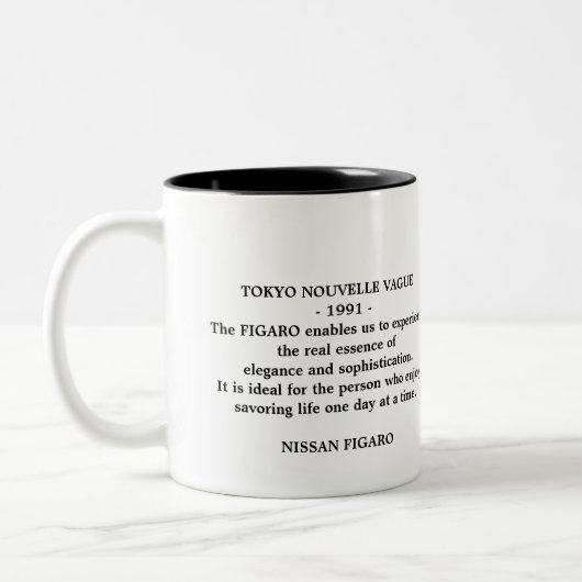 Smarald Green Figaro Auto Figarations Tokyo Zitat Zweifarbige Tasse (Links)