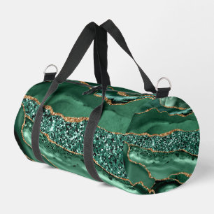 Smarald Green Gold Glitzer Marmor Ihren Namen anpa Duffle Bag