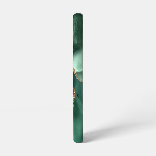 Smarald Green Gold Glitzer Marmor Ihren Namen anpa Samsung Galaxy Hülle (Linke Seite)