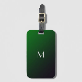 Smarald Green Gradient - Monografie hinzufügen Gepäckanhänger