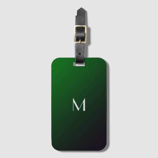 Smarald Green Gradient - Monografie hinzufügen Gepäckanhänger (Vorderseite Vertikal)
