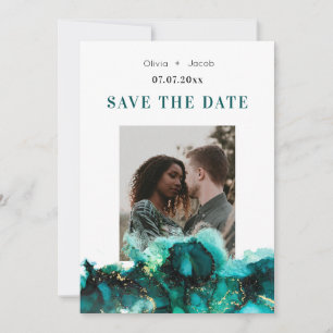 Smarald Green Jewel Tone Hochzeit retten Datum Save The Date