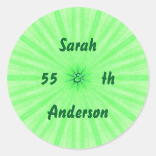 Smarald Green Kaleidoskop Anniversary Stickers