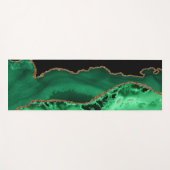 Smarald Green mit Metallic Gold Agate Yogamatte (Vorderseite (Horizontal))