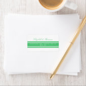 Smarald Green Modern Wedding Adressaufkleber (Insitu)